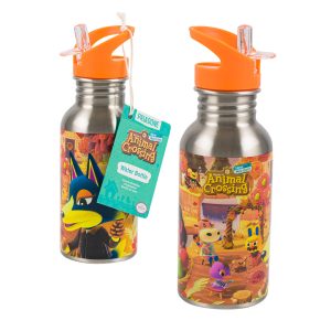 Animal Crossing - Metal Bottle Water with Straw